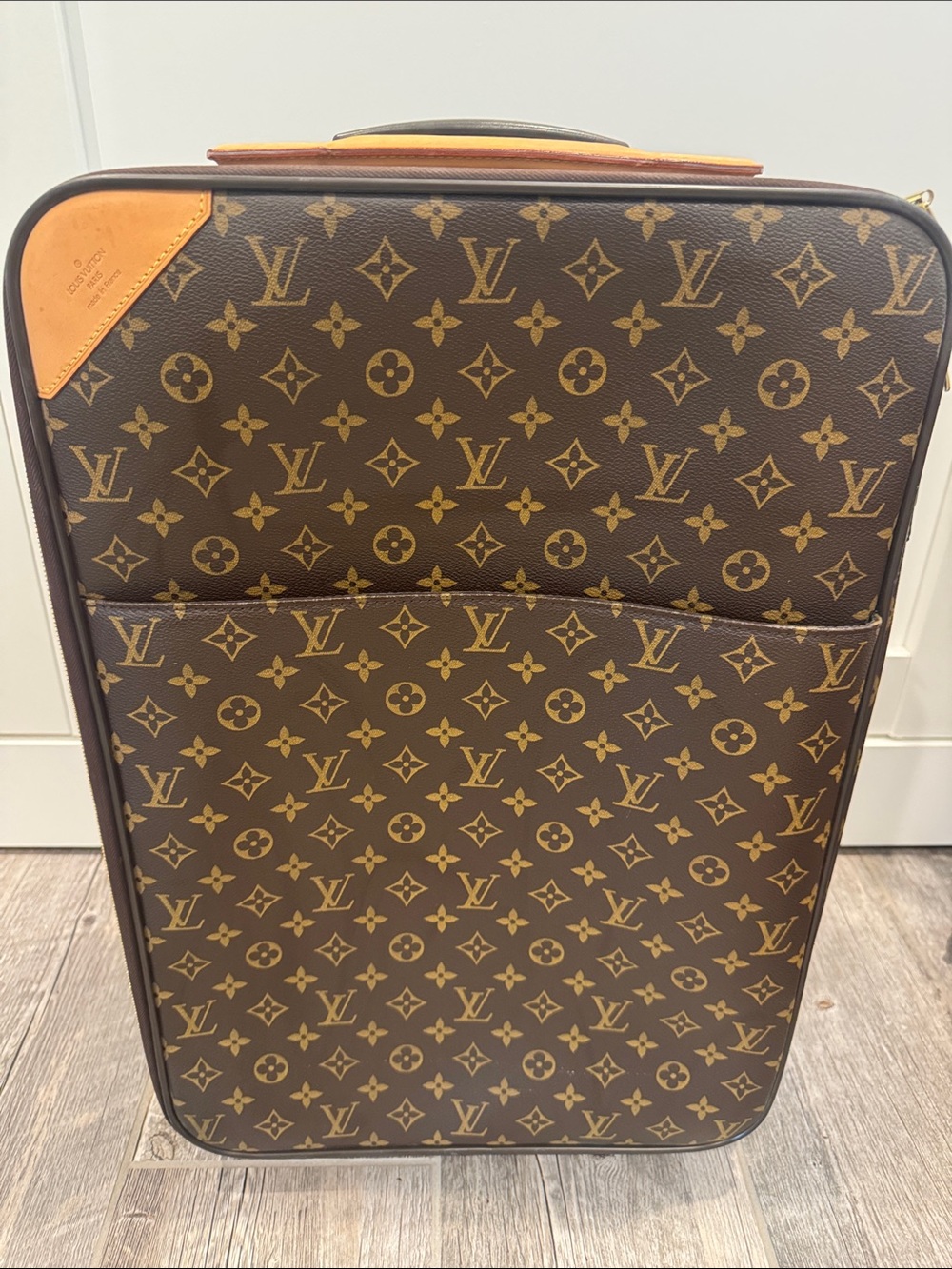 Louis Vuitton Monogram Rolling Carry-On in Brown and Tan